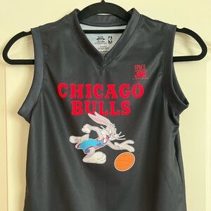 RARE 2021 Youth Chicago Bulls Black Space Jam 2 Slam Dunk Tank Top